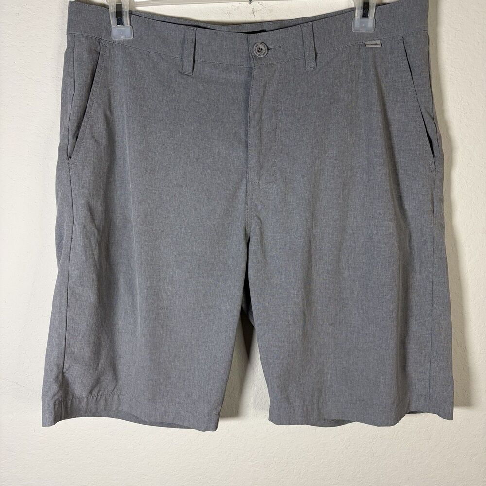 Travis Mathew Shorts Mens 36 Golf Performance Stretch Blue Striped 10” Inseam